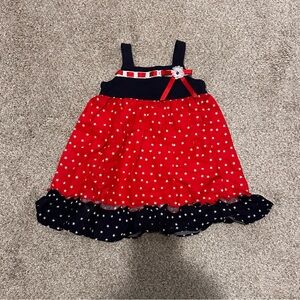 Red and Blue Starry Kids Dress